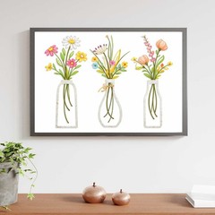 Floral Vase Wall Art Printable | Modern Botanical Decor | Digital Download Print