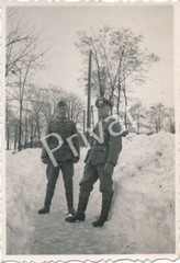 Photo WW II Wehrmacht Soldier and Officer Uniform Poland Polska L1.72