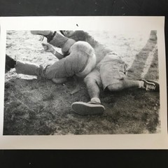 Art Photograph Silver Gelatin Print Signed Janine Gordon Wrestlers 11×14″ B/W