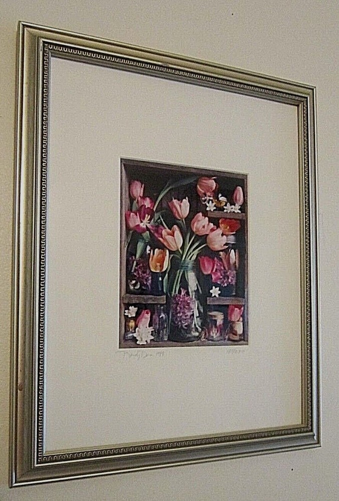 VTG FRAMED & MATTED PRINT- PHOTOGRAPH of TULIPS- Signed/Dated by Artist- 189/250