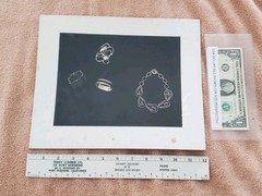 Rare Original 7″ X 9″ Modern US Jewelry Silver Gelatin Photo By MOMA 1953