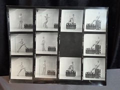 NEWLY FOUND! Hendrickson PHOTO Contact Sheet Proof JULIET PROWSE POSING ON CHEST