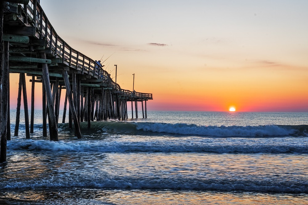 Piering into the Sunrise Ocean limited edition nature wall decor photography