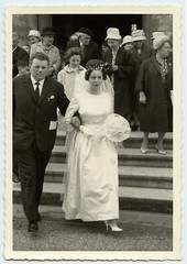 Lot Of 8 Photos Antique On. 1950 60 – Wedding Church Famille
