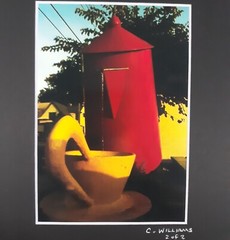 Black Mat Photo Tea Cup & Coffee Pot Landscape Americana Ltd Signed Color Print