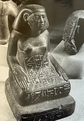 Original Signed Vintage Photo 1950s Egypt Statue Egyptology Art Print
