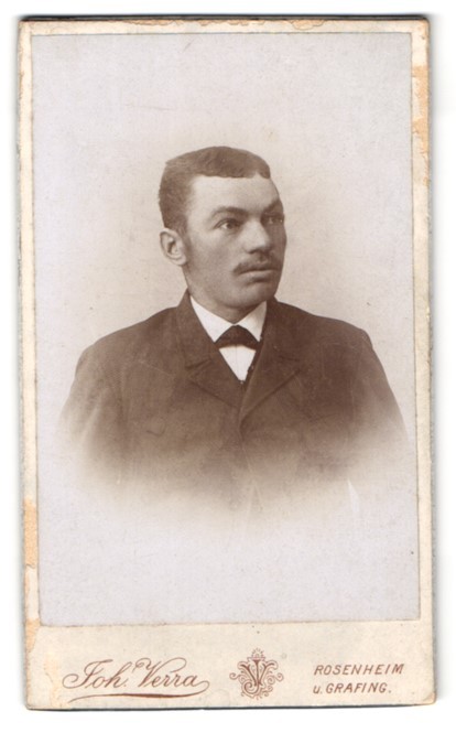 Photograph Joh. Verra, Rosenheim, Spring Street 10, portrait of a man