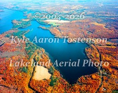 Whitefish Lake, Sawyer Co, near Stone Lake, Wisc. Overhead Photo. Frame Optional