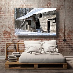 Abandoned Barn ~ 30×20 Ready to Hang CANVAS WRAP ~ Rustic ~ LARGE WALL ART