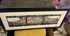 Art Graffiti TrainTrack Photography Kodak Matted/Framed Signed Bruce Reinfeld