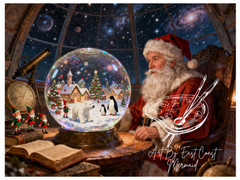 digital art fantasy wallpaper desktop fine art download Santa’s magic globe