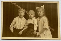 orig. Photo postcard photography child children around 1930 Berlin Wertheim girls boys