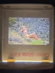 Org Nude Camera Club 70’s 35mm Risque Slide – WOMAN IN SOUTHWEST WESTERN DESERT