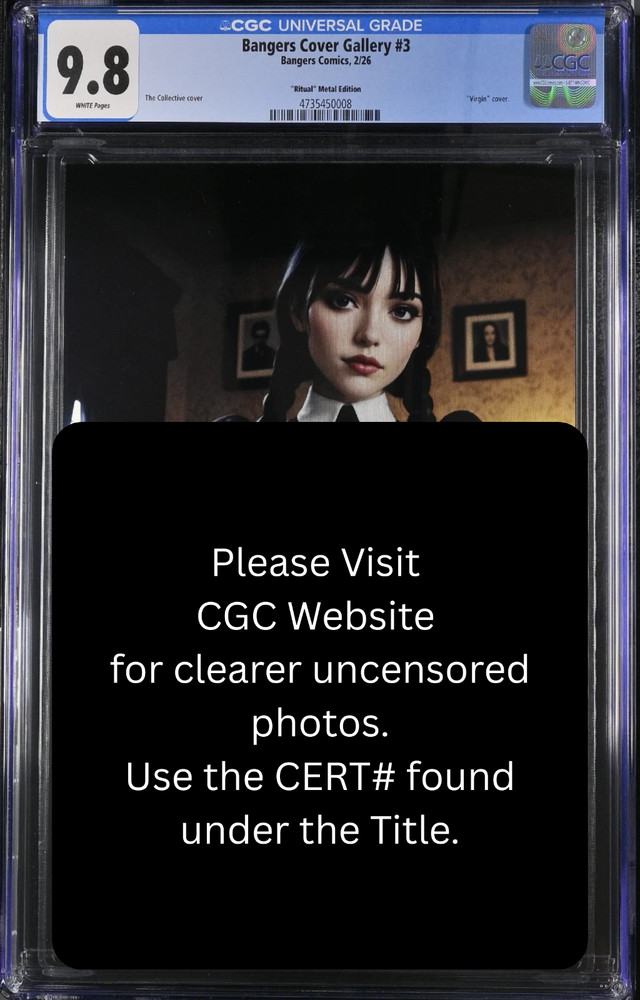METAL Bangers Comics Adult Addams Cosplay VIRGIN Full Chase Variant LE 5 CGC 9.8