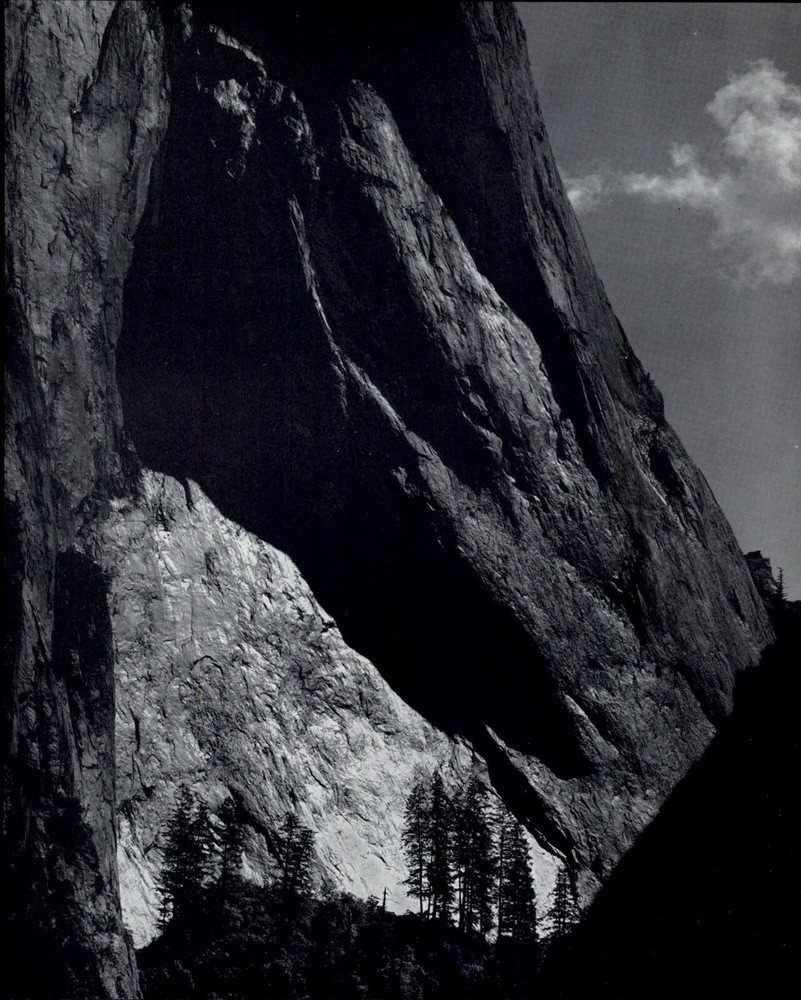 1959 Ansel Adams Yosemite Valley National Park Cliffs Cathedral Rocks Art Photo