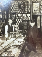 Vintage Dated 1912 Watch & Jewelry Store Photograph