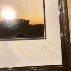 Framed Stonehenge Sunset Fine Art Photographs Signed Ed Collacott Vintage UK
