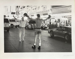 Hands Raised Boxer in Times Square 10 7/8 x 14 Photograph-1980s-Mark Bugzester