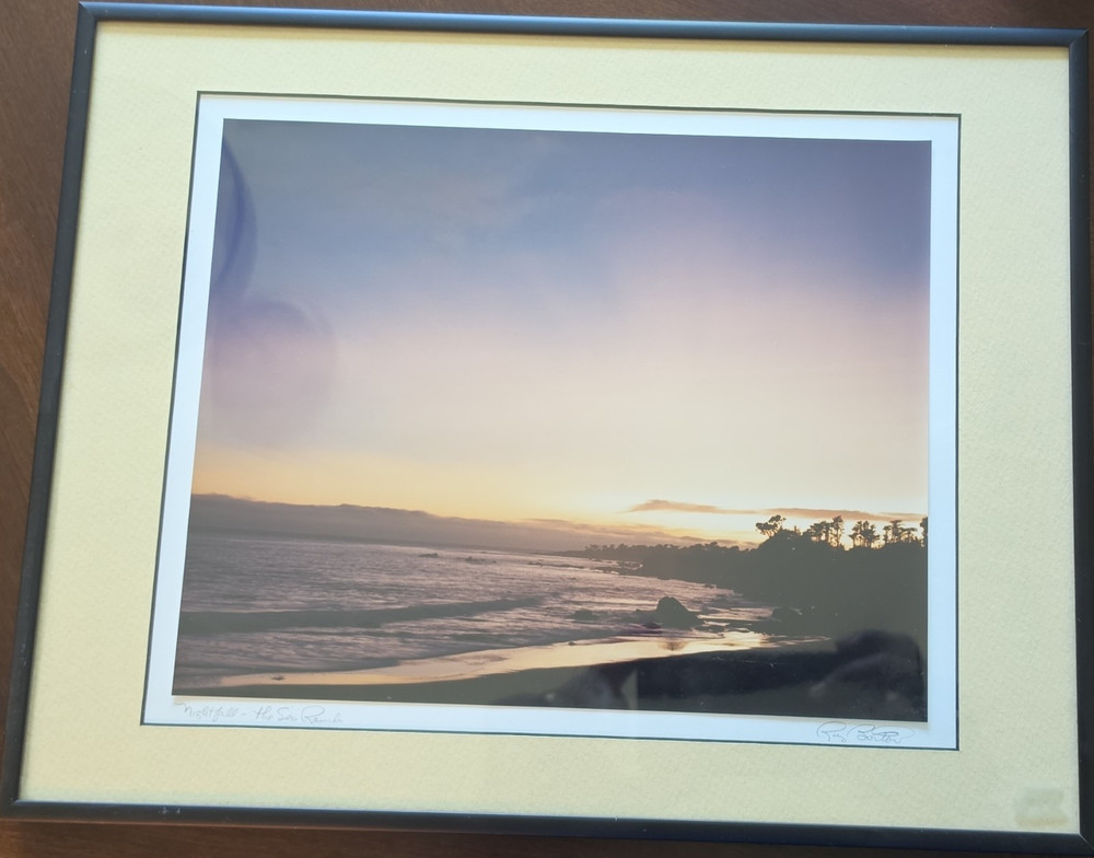 Ron A. Roth Signed Photo Nightfall – The Sea Ranch Matted & Framed Seascape