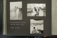 Photo album GDR travel pictures Bulgaria swimwear ticket drawing woman man view