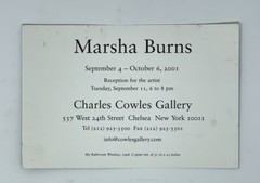 Marsha Burns 2001 Photography Show Announcement Card – Cowles Gallery