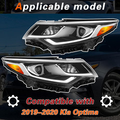 Headlights Assembly Compatible with 2019 2020 KIA Optima, Headlamps Assembly wit