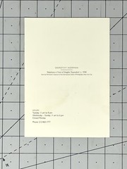 Dorothy Norman (1905-1997) Art Announcement Card 1993 – Intimate Visions