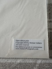Signed Print Photo By Michael Addario 8×10 Matted In Original Packaging