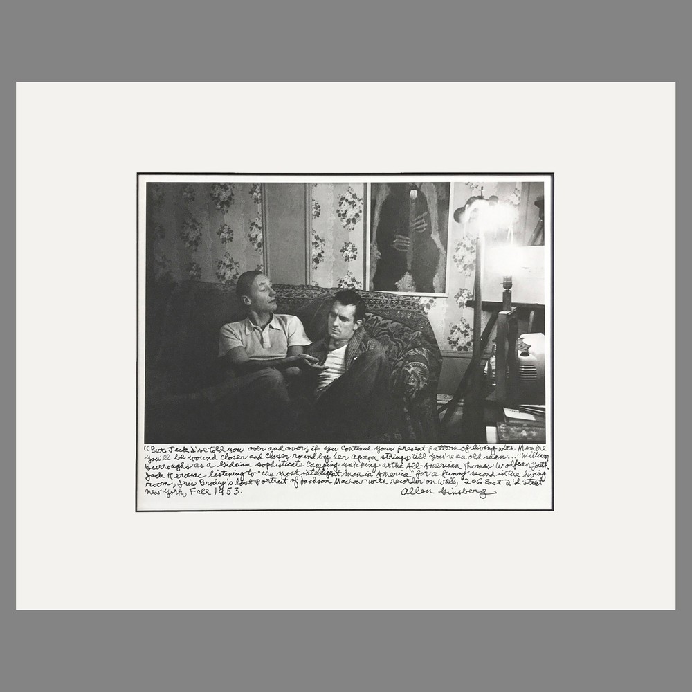 William Burroughs & Jack Kerouac, NYC, 1953 – Allen Ginsberg Photograph