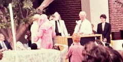 CAL ARTS 1981 Graduation PHOTO ED EMSHWILLER & BOB FITGERALD Pink Elephant Suit