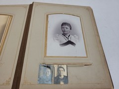 Photo album picture album old around 1890 decorated decoration 28x21cm #267066