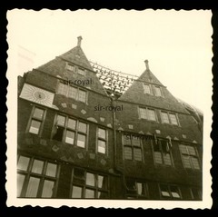 Bremen around 1960 – House of the Glockenspiel in Böttcherstrasse – Photo 6x6cm