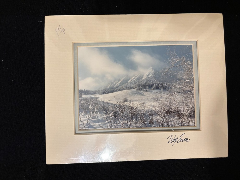 Vtg Natural Imagery «The Flatirons-Dance of Winter» Photo William Ervin Signed