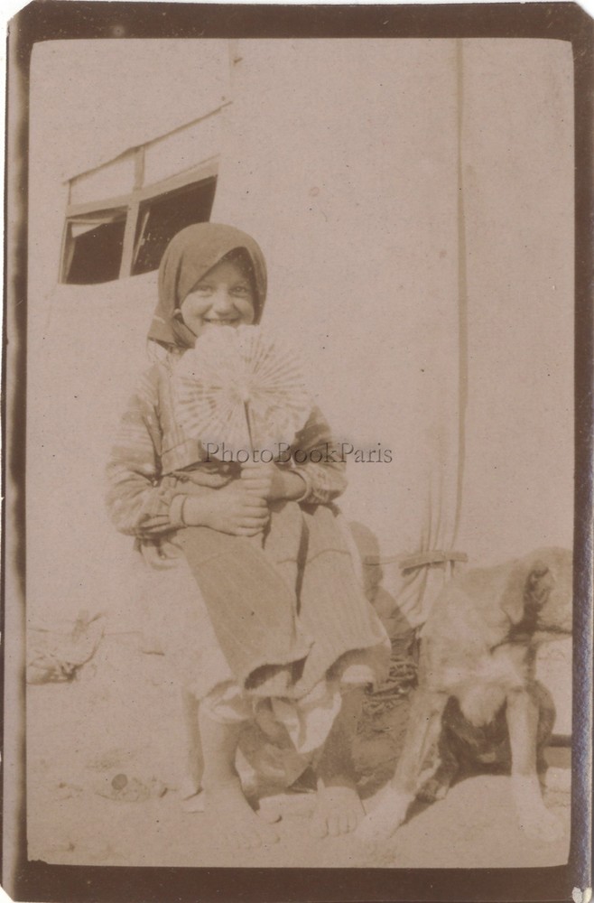 Balkans Girl Greece Macedonia Vintage Citrate ca 1915 Small Size