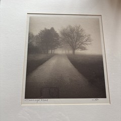 Carriage Road Wood Framed Photo Signed By Richard Calvo 16.5×14.5” Moody