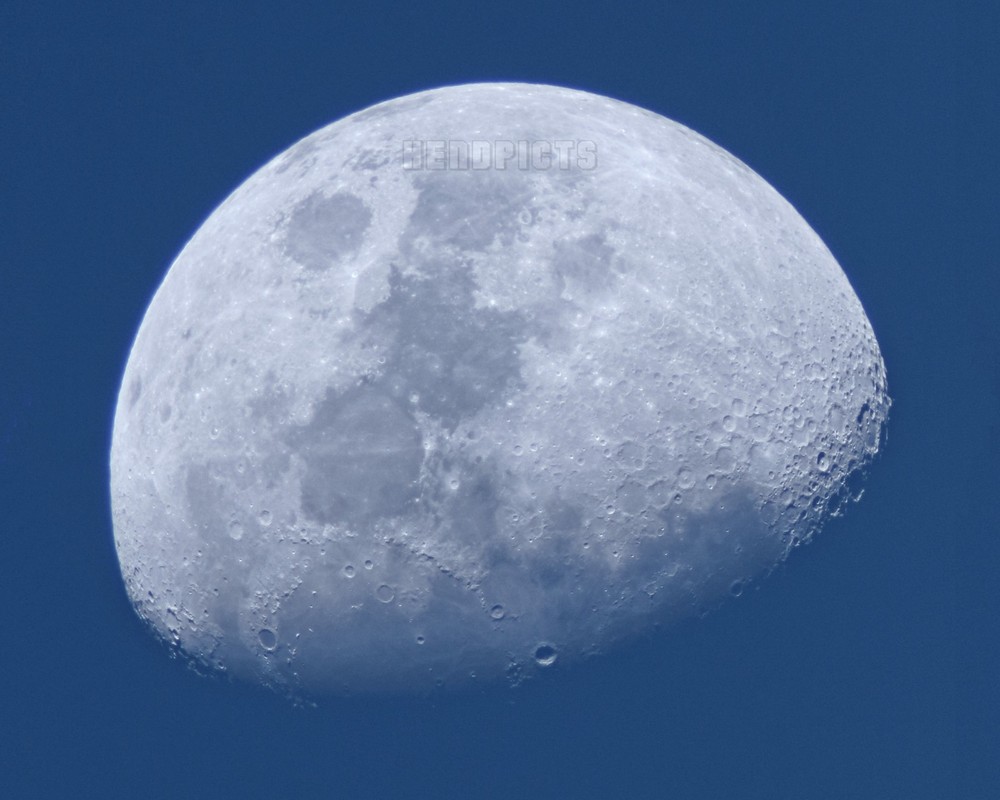Daytime Moon, Wall Decor 8×10 inch Print Waxing Gibbous Phase 73 Percent M0799