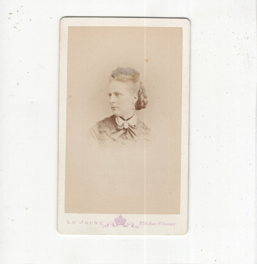 Le Jeune CDV Photo Lady Portrait / Named / Nobility? Paris 1870s