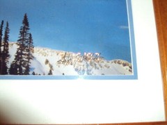 Framed Matted Large Photo of Clouds on Mountain Signed 19 X 23 ID:57380