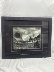 7 Framed & Matted Ansel Adams Prints: Denali, Winter Storm, Siesta, Etc