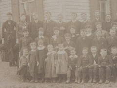 Orig 1890s Photograph Independence School Ohio Victorian Era Effie Dugan Teacher