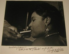 RARE Original LEIGH WIENER ‘Billie Holiday w Cigarette’ Jazz SIGNED Photograph