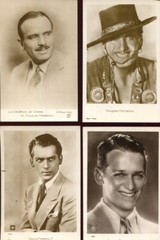 Lot Of 4 Photographs On Cards 14*9 Douglas Fairbanks And Fils