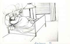 1964 RARE John Olday Real Photo SIGNED Satirical Cartoon Jealousy POSTCARD