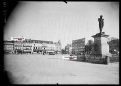 Old Black And White Photo Glass Plate Negative 13X18 Cm Colmar Cars Rapp