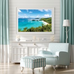 Trunk Bay, St John Beach Photography Wall Art Decor, US Virgin Islands, USVI