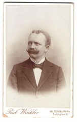 Photograph Paul Winkler, Altenburg S/A, pond plan 8, portrait of bourgeois gentleman