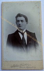 orig. CDV photo photography picture old Mr. Mann fashion around 1890 empty Papenburg