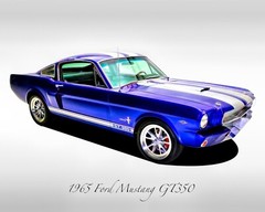 Classic Cars – 1965 Ford Mustang GT350 – Electric Blue – Muscle Car – Print
