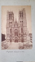 Rare Photo Board City Brussels Late 19th – Early 20th Century Belgium Monuments