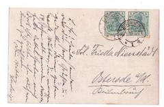 Old postcard, mother with 2 sons, Eisenach around 1919, used